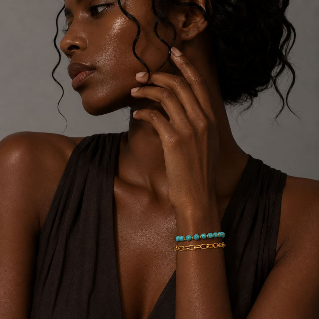 Azure Tide Layered Bracelet Set