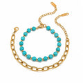 Azure Tide Layered Bracelet Set