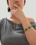 Verdant Green Glasgliederarmband